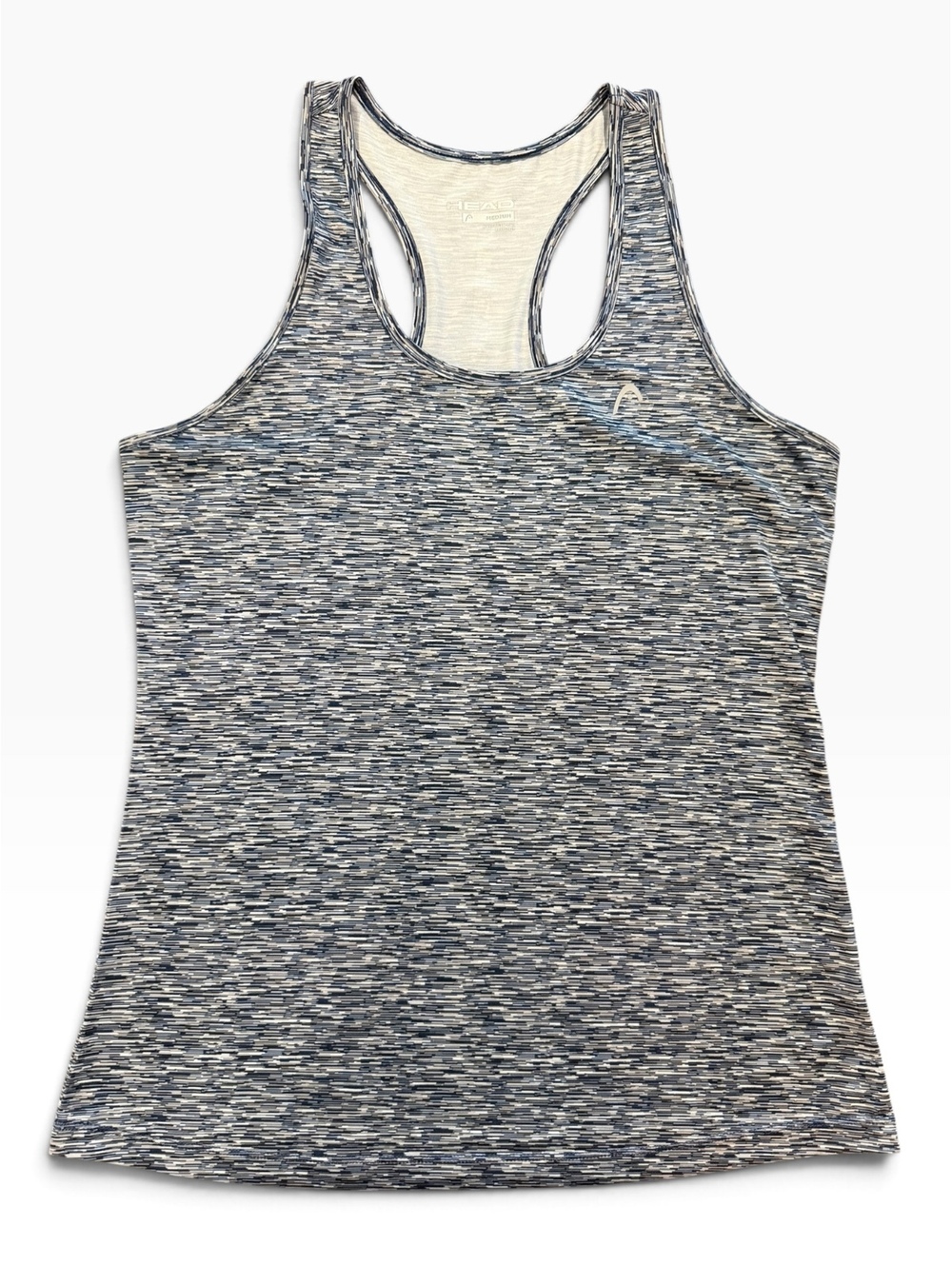 HEAD Women's Medium Athletic Racerback Tank Top, Blue Heather